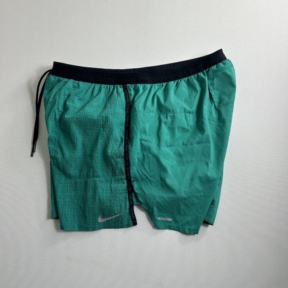 Nike Running Shorts Men's XL Brief Lined Flex Stride Run Division Black DA1300 - Picture 2 of 7